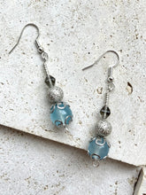 Load image into Gallery viewer, Aquamarine Crystal Beaded Earrings