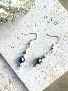Swarovski & Hematite Crystal Beaded Earrings
