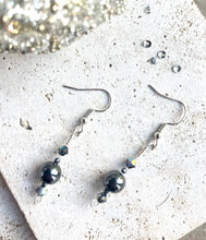 Load image into Gallery viewer, Swarovski & Hematite Crystal Beaded Earrings
