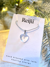 Load image into Gallery viewer, Clear Quartz Polished Crystal Stone Heart Pendant Including Chain