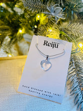 Load image into Gallery viewer, Clear Quartz Polished Crystal Stone Heart Pendant Including Chain