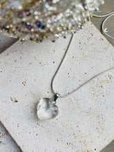 Load image into Gallery viewer, Clear Quartz Polished Crystal Stone Heart Pendant Including Chain