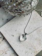 Load image into Gallery viewer, Clear Quartz Polished Crystal Stone Heart Pendant Including Chain