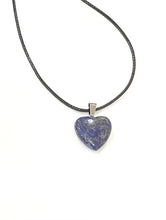 Load image into Gallery viewer, Lapis Lazuli Crystal Heart Pendant