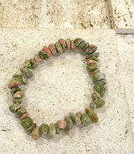 Load image into Gallery viewer, Unakite Polished Crystal Stone Bracelet Gift Wrapped Inc Benefits Tag