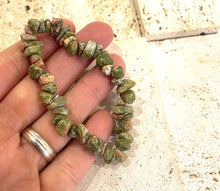 Load image into Gallery viewer, Unakite Polished Crystal Stone Bracelet Gift Wrapped Inc Benefits Tag