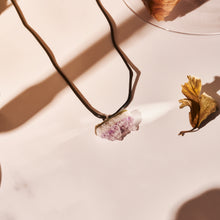 Load image into Gallery viewer, Amethyst Natural Crystal Cluster Pendant & 18" Cord Necklace |Reiju