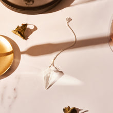 Load image into Gallery viewer, Clear Quartz Faceted Crystal Dowsing Pendulum |Reiju