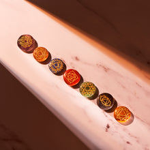 Load image into Gallery viewer, Chakra Crystal Palm Stones Sanskrit Set |Reiju
