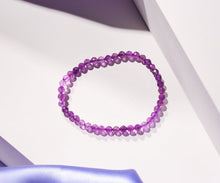Load image into Gallery viewer, Amethyst Faceted Crystal Bracelet