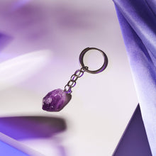 Load image into Gallery viewer, Amethyst Raw Natural Crystal Stone Keyring / Bag Charm - Reiju