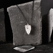 Load image into Gallery viewer, Clear Quartz Raw Crystal Pendant Inc Cord Necklace |Reiju