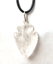 Load image into Gallery viewer, Clear Quartz Crystal Arrowhead Pendant And Cord |Reiju