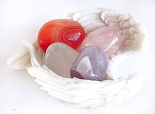 Load image into Gallery viewer, "Enhancing Energy & Lifting Fatigue" Crystal Stone Gift Set & Angel Wings Dish - Krystal Gifts UK