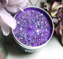 Load image into Gallery viewer, February Birthstone Amethyst Crystal Topped Purple Luxury Candle Fragranced with Cassis, May Rose, Lily and Vanilla