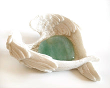 Load image into Gallery viewer, Green Aventurine Crystal Heart In Angel Wings Dish - Krystal Gifts UK