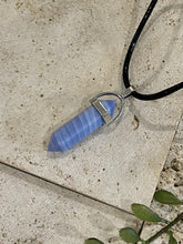 Load image into Gallery viewer, Blue Lace Agate Small Crystal Stone Pendant Necklace