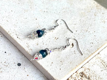 Load image into Gallery viewer, Blue Tigers Eye Polished Natural Beads 'Handmade By Michelle' Earring Set