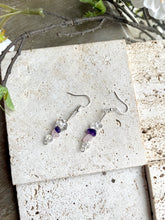 Load image into Gallery viewer, Rose Quartz, Amethyst & Clear Quartz (RAC) Crystal Earrings