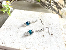 Load image into Gallery viewer, Blue Tigers Eye Polished Natural Beads 'Handmade By Michelle' Earring Set
