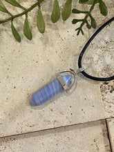 Load image into Gallery viewer, Blue Lace Agate Small Crystal Stone Pendant Necklace
