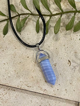 Load image into Gallery viewer, Blue Lace Agate Small Crystal Stone Pendant Necklace