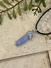 Load image into Gallery viewer, Blue Lace Agate Small Crystal Stone Pendant Necklace
