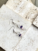 Load image into Gallery viewer, Rose Quartz, Amethyst & Clear Quartz (RAC) Crystal Earrings