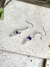 Load image into Gallery viewer, Rose Quartz, Amethyst &amp; Clear Quartz (RAC) Crystal Earrings