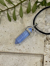 Load image into Gallery viewer, Blue Lace Agate Small Crystal Stone Pendant Necklace