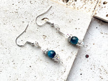 Load image into Gallery viewer, Blue Tigers Eye Polished Natural Beads 'Handmade By Michelle' Earring Set