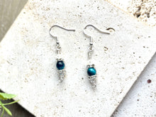 Load image into Gallery viewer, Blue Tigers Eye Polished Natural Beads 'Handmade By Michelle' Earring Set