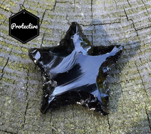 Load image into Gallery viewer, Black Obsidian (Dragon Glass) Crystal Star