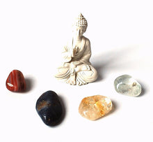 Load image into Gallery viewer, "Crystals For Prosperity Fortune" Tumble Stones & Buddha Set