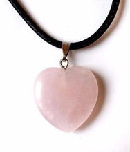 Load image into Gallery viewer, Rose Quartz Natural Polished Small Heart Pendant & 18" Cord |Reiju