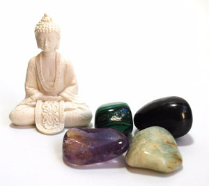 "Crystals to Boost the Immune System" Crystal Tumble Stone Set (Gift Wrapped)