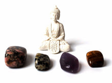 Load image into Gallery viewer, &quot;Crystals for Grounding&quot; Tumble Stone &amp; Buddha Set