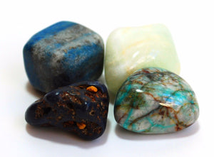 Throat Chakra Crystal Tumble Stone Healing Set