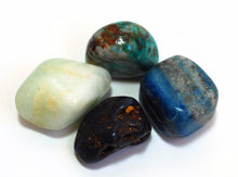 Load image into Gallery viewer, Throat Chakra Crystal Tumble Stone Healing Set