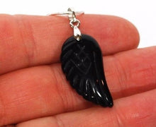 Load image into Gallery viewer, Black Obsidian Crystal Angel Wing Pendant