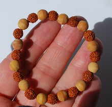 Load image into Gallery viewer, Rudraksha & Sandalwood Beads Bracelet - Krystal Gifts UK
