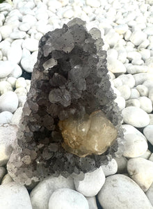 New! 💜 Unique Amethyst & Calcite  Crystal Cluster |Reiju