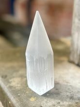 Load image into Gallery viewer, New! Selenite Crystal Stone Point 15cm