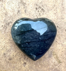 New! Labradorite Polished Crystal Heart - Natural & Unique