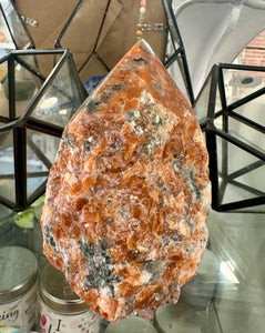 Natural Sunstone Polished Point - Unique Piece