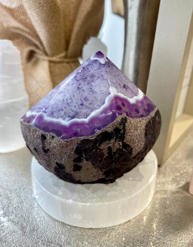 Purple Agate Unique Crystal Piece