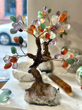 Load image into Gallery viewer, Chakra Crystal Gemstones Tree with Amethyst Base