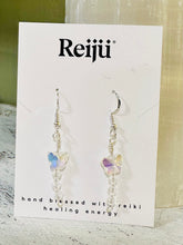 Load image into Gallery viewer, Handmade Swarovski Butterfly Earrings with Crystal Beads