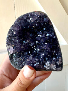 Dark Amethyst Druzy Crystal - Unique Piece