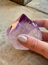 Load image into Gallery viewer, New! 💜 Amethyst Aura Polished Raw Point - Natural &amp; Unique